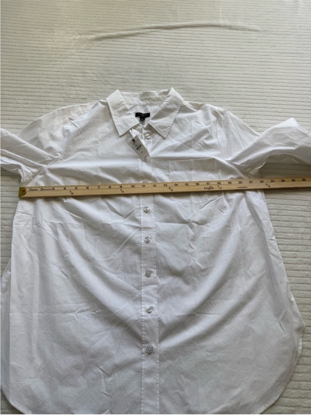 Talbots White Button-Down Cotton Shirt - Picture 5 of 12